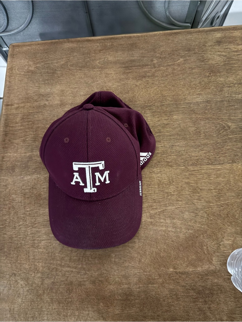 adidas Maroon Structured Baseball Cap with White Logo